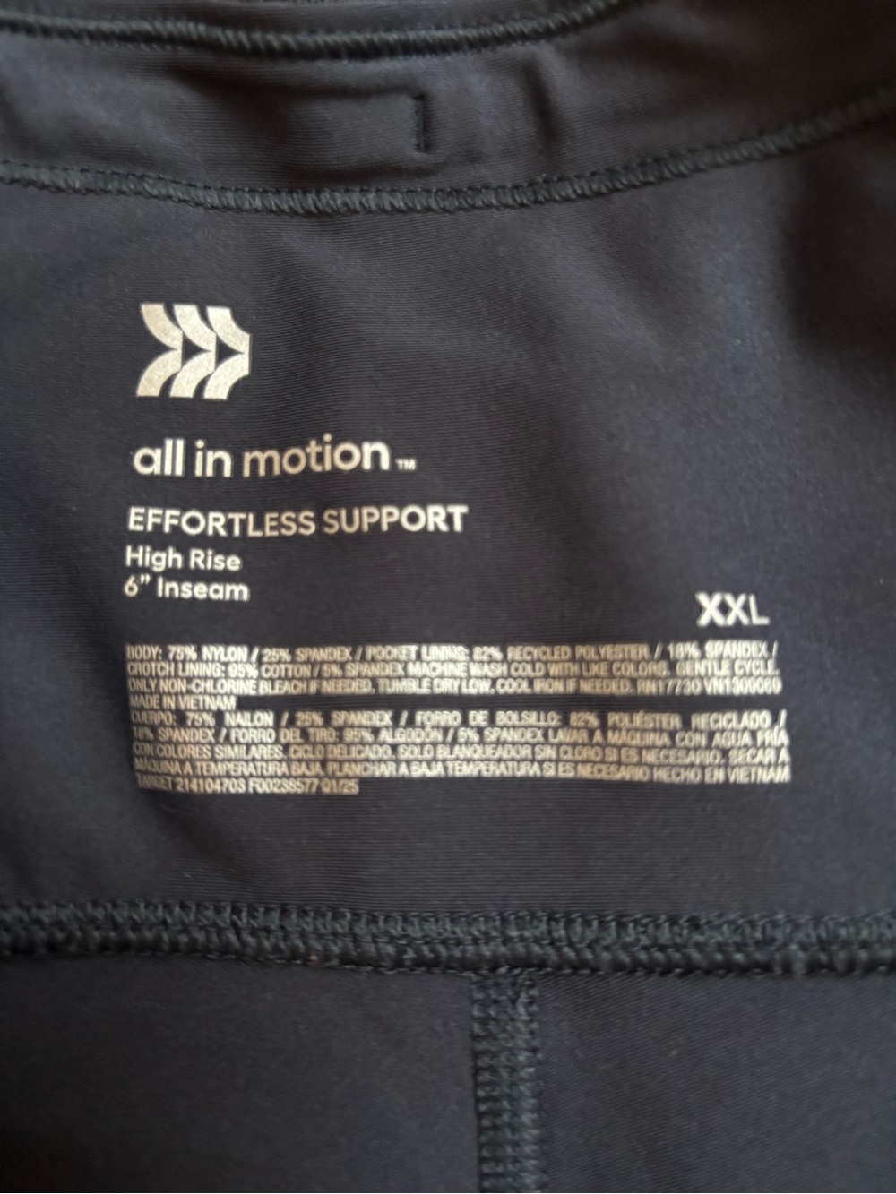 all in motion Navy High-Rise Legging Shorts - Picture 5 of 5